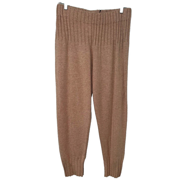 Leo & Ugo Womens Pants Beige Size 4 High Rise Wide Leg Dress Pant 100% Wool - Picture 1 of 7